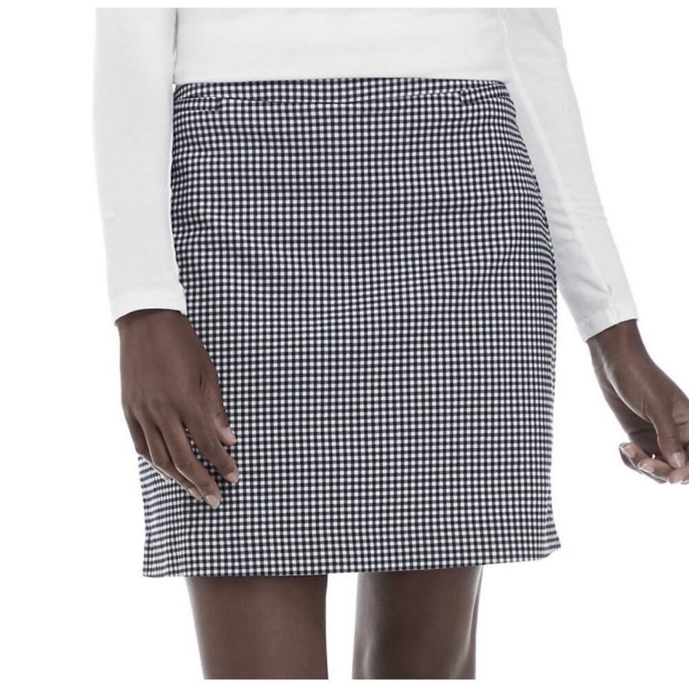 Kim Rogers Millennium Gingham Print Skort Black & White‎ SZ 6